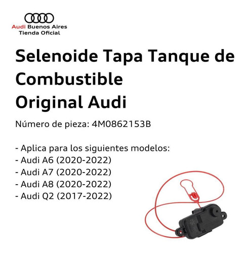 Selenoide Tapa Tanque De Combustible Audi 4m0-862-153-b