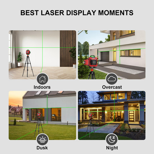 Nivelador Láser 4d 16 Líneas 4x360 Herramienta Verde