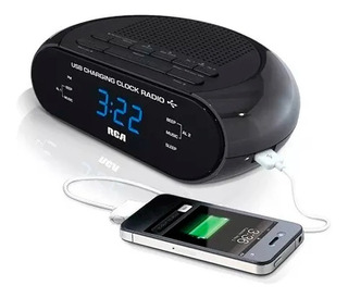 Radio Reloj Despertador Fm Rca Rc207a Digital Alarma Usb