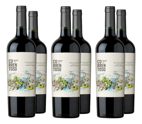 Vino Tinto Correntoso Malbec Pack X6