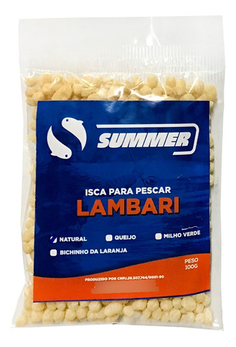 Massa Macarrão Para Pesca Natural 100g Lambari - Summer