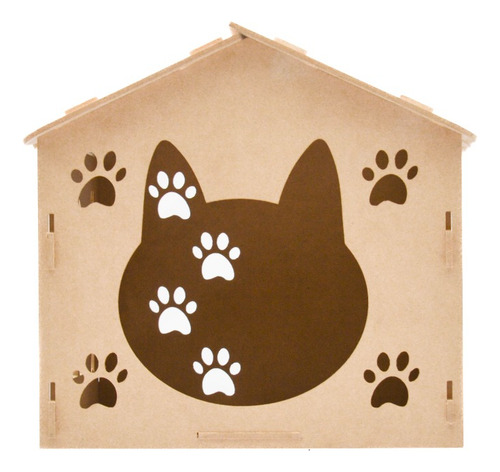Cucha Cama Casita Perro Casa Moises Cueva Jaula 44x40c Color Madera Natural