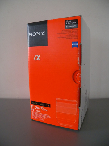 Sony Lente Fe 24-70mm F4 Full Frame Sel2470z Zeiss
