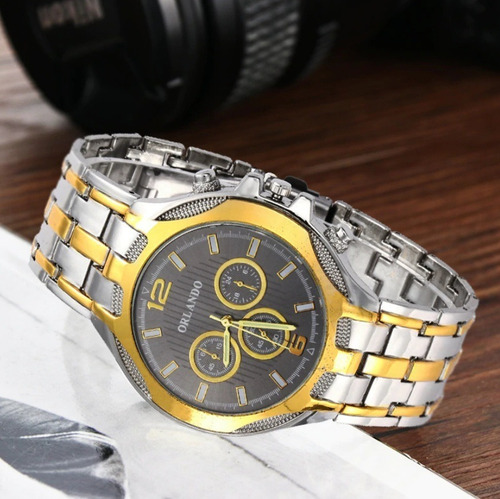 Relógio Analógico Masculino Orlando Pct Com 2 Unds Mod Luxo