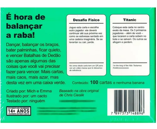 Nós Não Testamos Esse Troço Jogo de Cartas Buró NTT Completo com Expansões  Cinético e Picante +18