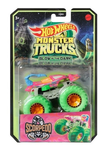 Hot Wheels Monster Trucks Glow In The Dark Escala 1:64