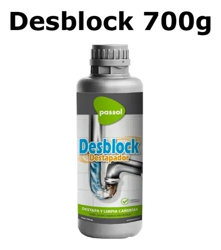Destapador Cañerias 700gr Desblock Passol