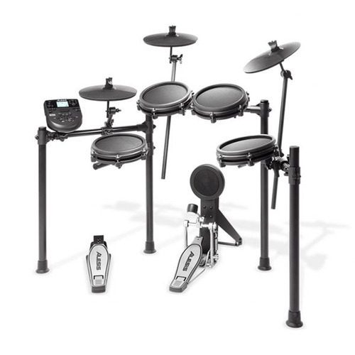 Imagem 2 de 10 de Bateria Eletrônica Nitro Mesh Da Alesis Preta 8 Peças Usb
