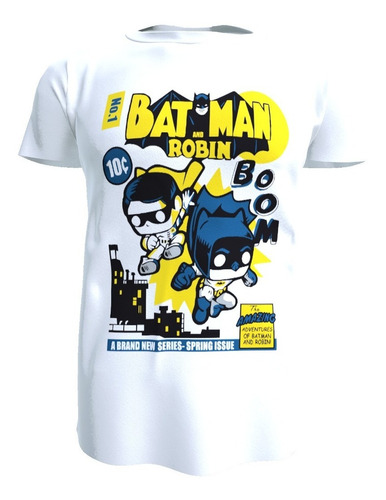 Polera Diseño Batman Y Robin 100% Algodon