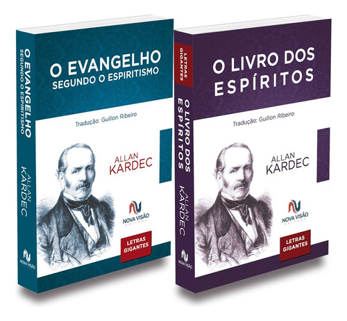 Kit O Evangelho Segundo O Espiritismo + O Livro Dos Espíritos - Letras Gigantes: Não Aplica, De : Allan Kardec / Tradução: Guillon Ribeiro. Editorial Nova Visão, Tapa Mole En Português, 2022