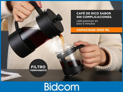 Cafetera Manual Prensa Francesa + Molinillo Profesional