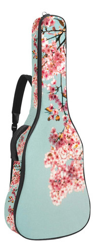 Guitarra Acustica Bolsa Naturaleza Hermosa Sakura Rosa Flor