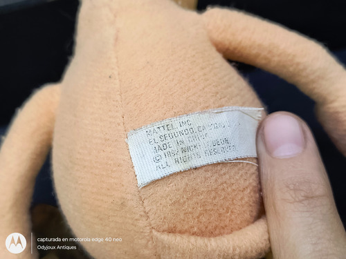 Peluche Ren & Stimpy Nickelodeon Mattel 1992 Chihuahua Retro Beige (Usado)