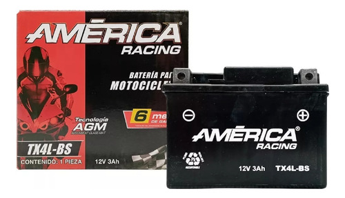 Moto Bateria America Agm Suzuki Dr650s N 1992-1993 Tx4l-bs