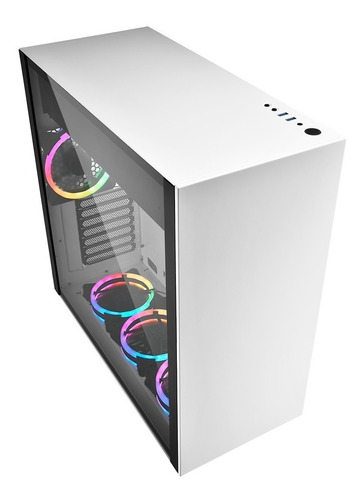 Gabinete Gamer Sharkoon Puresteel Minimalista Modding Blanco