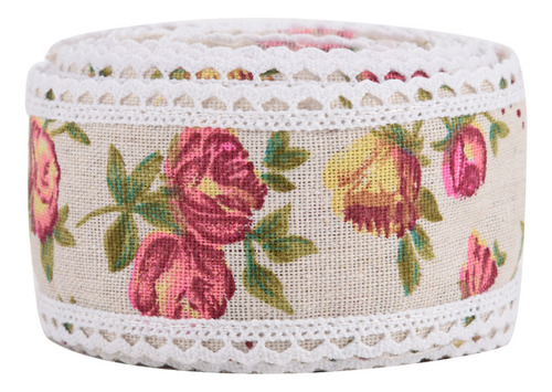 Diy Encaje Impreso Flor Arpillera Cinta Cinta Yute Arpillera