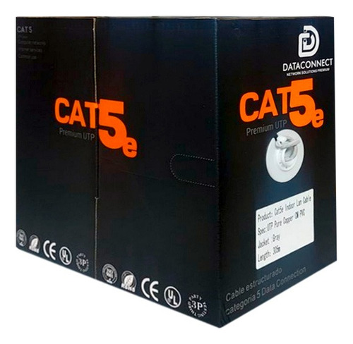 Caja Cable Utp Cat5 Data Connection 305 Mts 100% Cobre