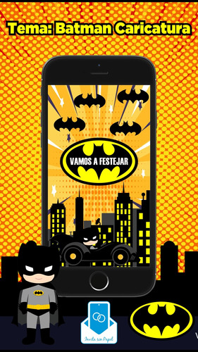 Video Invitación Digital De Batman Caricatura