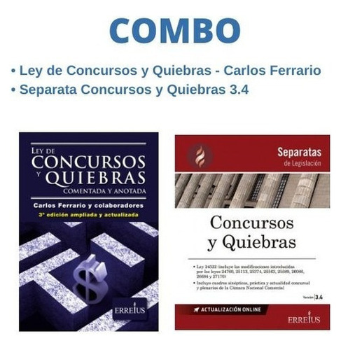 Concursos Y Quiebras Pack Ley  Comentada - Libros Del Mundo