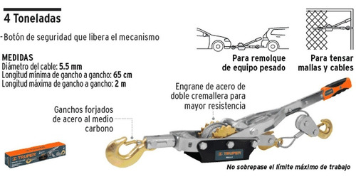 Winches (cabrestante) De Arrastre 4 Ton Truper.