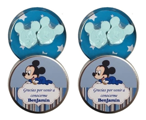 Latita Con Jabon Souvenir Minnie O Mickey