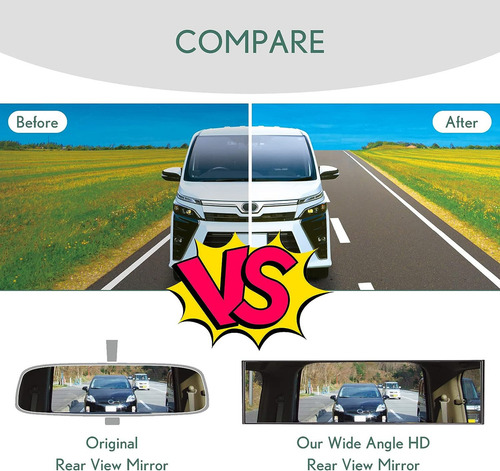 Espejo Gran Angular Espejo Retrovisor Panorámico Hd Plano