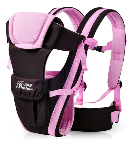 Canguru Carregador Para Bebê Ergonômico Assento Acolchoado Cor Rosa