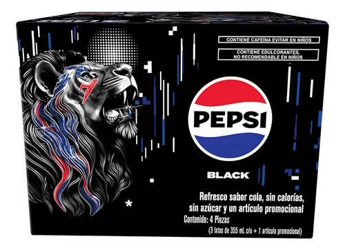 Pepsi Black Pack Exclusivo Tecate Pal Norte 3 Latas Más Vaso
