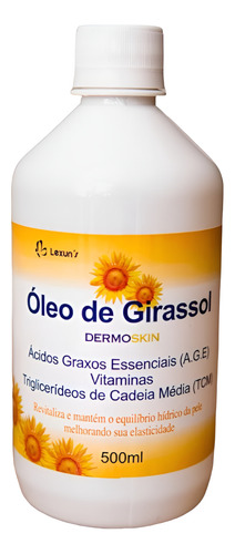 Oleo De Girassol Puro 500ml Lexuns
