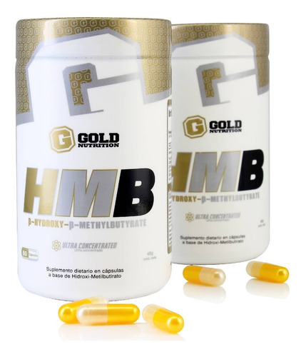 Imagen 4 de 6 de Suplemento En Cápsulas Gold Nutrition Hmb Aminoácidos En Pote De 100g