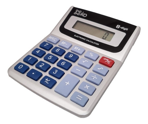 Imagen 1 de 7 de Calculadora 8 Digitos Gris Excelente Ideal Escuela Oficinas