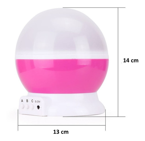 Imagen 3 de 8 de Proyector Velador Niño Estrella Luz Led Noche Giratorio Usb