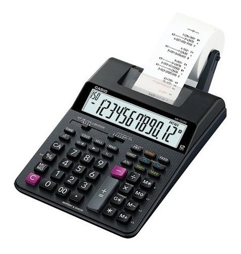 Calculadora Com Bobina De Mesa Impressora Hr100rc Casio Cor Preto