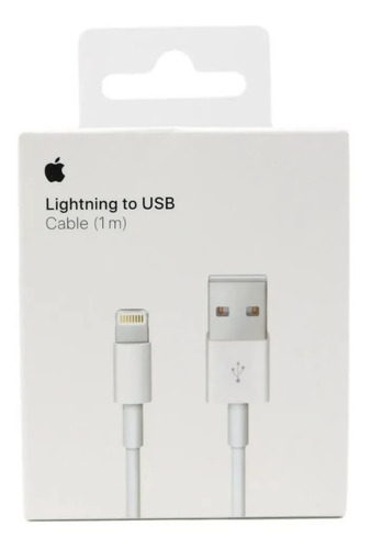 Imagen 2 de 2 de Cable usb 2.0 Apple A1703 blanco con entrada USB salida Lightning