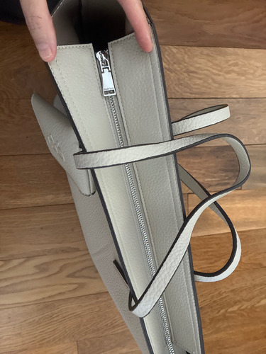 Cartera Parfois Beige Grande Con Monedero Usado Muy Bueno Beige Lisa Níquel Beige (Usado)