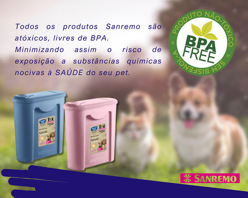 Porta Ração Pote Com Tampa Pet Gato Cachorro Dispenser