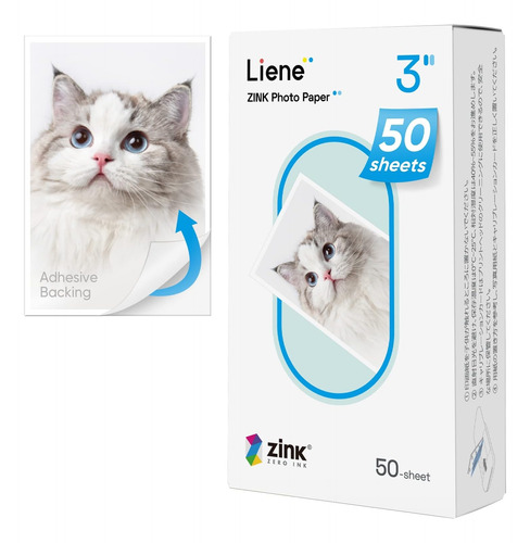 Papel Fotográfico Liene - 50 Hojas Zink 2x3 