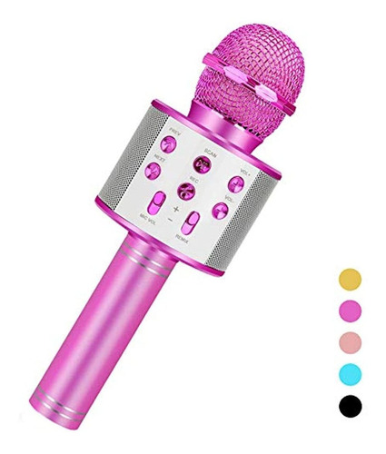 Micrófono Inalámbrico Bluetooth Para Karaoke, Para Niños