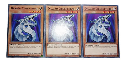 Yugioh - 3x Cyber Dragon Em Português