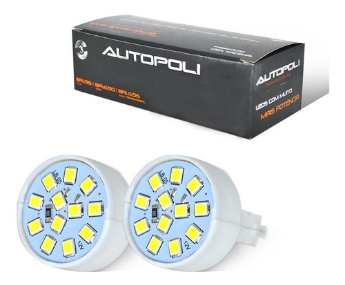 Lampada T20 Led 2 Polo 3,5w 12v 12 Leds Branca Par