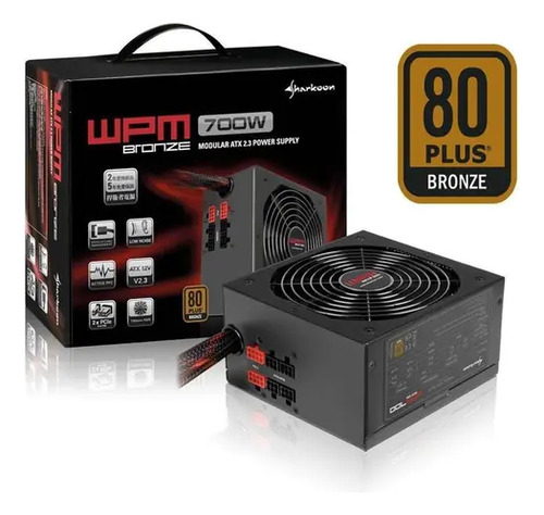 Fonte Sharkoon Wpm Plus Bronze 700w Atx Semi Modular