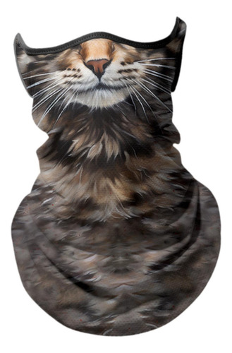 2 De Cuello Con Máscara Facial De Animales Para Gato Gris