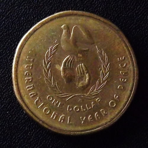 Australia 1 Dólar 1986 Excelente Km 87 Año De La Paz