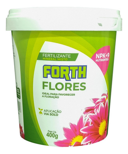 Fertilizante Adubo Forth Flores Plantas (98un / Potes 400g)