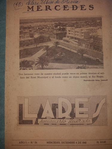 Revista Mercedes 1942 Lares Personas Notas Sociales 