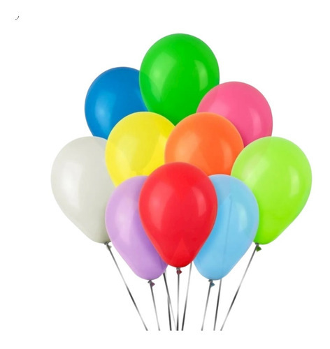 Bexiga Balão Liso 9 P/ Decoração De Festa C/ 30 Unidades Cor Sortido