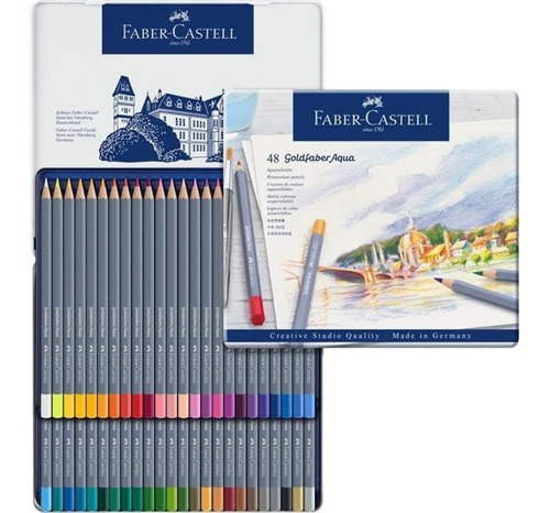 Faber Castell X48 Colores Goldfaber Acuareleables 