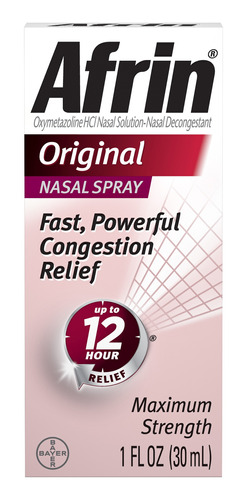 Spray Nasal Afrin Original De 30ml Para Resfriado Y