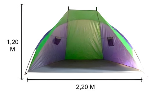 Carpa Medio Iglú Aluminizada Con Funda Para Playa Y Pesca