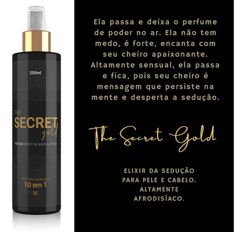 Kit 4 Elixir Capilar Da Sedução The Secret Gold 10 Em 1